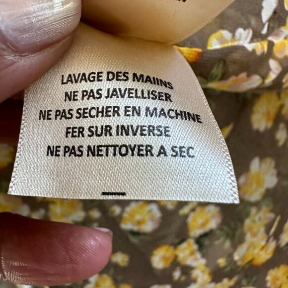 Anthropologie Kimono Cardigan Butter Yellow Boho Beachy Floral - Picture 7 of 16